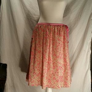 Max Studio floral skirt sz xs Pink grosgrain